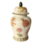 BLU546 EXTRA LARGE PINK FLOWER GINGER JAR 53X26CM